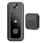 WIFI Doorbell Camera with 125° Wide Angle Visual Chime  Video Doorbell  Vidofr