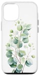 Coque pour iPhone 13 Pro Eucalyptus vert fleur feuilles fleurs branches florales