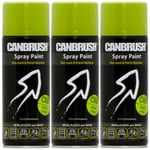 3x Canbrush C68 Grass Lime Spray Paint All Purpose DIY Metal Wood Plastic 400ml