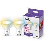 WiZ Tunable White [GU10 Spot] Smart Connected WiFi Light Bulb 2 Pack. 50W Warm to Cool White Light, App Control for Home Indoor Lighting, Livingroom, Bedroom.