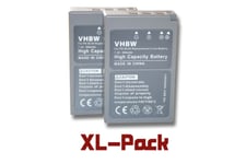 vhbw 2x Batteries compatible avec Olympus Stylus 1s, 1 appareil photo, reflex numérique (900mAh, 7,2V, Li-ion)