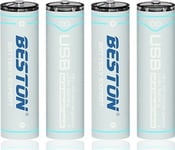 Beston Batterier Aa Laddningsbara Med Usb-C Uttag, 1460Mah, Li-Ion, 4 St.