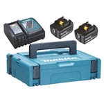 MAKITA POWERPACK 2X18V-5.0Ah BATTERIER/LADER/MAKPAC KOFFERT