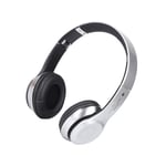 Youyijia Wireless Bluetooth Over-Ear Headphones Foldable Wireless Stereo Headsets with Built-in Mic，Micro for Huawei/iPhone/Samsung/iPad/Android Smartphones Tablets(silver)