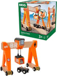 BRIO World Harbour Gantry Crane for Kids Age 3 Years Up - Compatible with all BR
