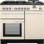 Rangemaster Professional Deluxe PDL100DFFCR/C 100cm Dual Fuel Range Cooker - Cream - A/A Rated