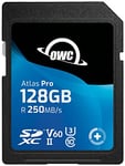 OWC Atlas Pro SDXC UHS-II V60 Media Card, Carte mémoire économique et de qualité supérieure pour Les Photos Les Plus courantes et Les utilisations de Capture vidéo jusqu'à 4K - 128 Go