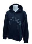 New Vintage NIKE ATTACK Graphic Cotton Pullover Hoodie Black M