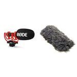 RØDE VideoMic GO II Ultra-compact and Lightweight Shotgun Microphone with USB Audio, Voice Overs & DeadCat GO Windshield for VideoMic GO Artificial Fur Wind Shield Furry Cover