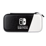 Pdp Gaming Licence Officiel Switch Slim deluxe Travel Case - Oled Edition - Hardshell Protection - Protective Vegan leather - Noir/Blanc - Nintendo Switch