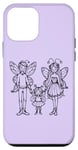 Coque pour iPhone 12 mini Violet Fée fantaisiste Famille Amour et Magie Art
