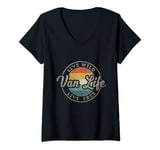 Womens Van Life Clothing Retro Vintage Van Dwellers Vanlife Nomads V-Neck T-Shirt