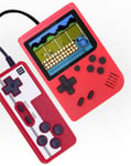 Rouge Avec Gamepad - Console De Jeu Rétro Portable 3 Pouces, Écran Hd, Sortie Av, 400 Jeux Intégrés, 2 Joueurs, Cadeau Pour Enfant