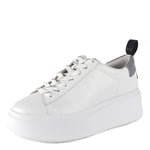Ash Moon Platform Trainers White Leather & Grey 8 White.