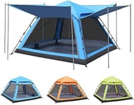 DONG 2-3 Person Camping Tent, Lightweight, Suitable for Hiking, Camping, Outdoor Travel, Waterproof, Double-layer Windproof, Easy to Install (Color : Blue)