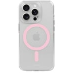 Holdit iPhone 15 Pro MagSafe Deksel - Transparent / Pink