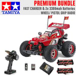 Tamiya RC 58685 Comical Hotshot (GF-01CB) 4x4 1:10 Premium Wheel Radio Bundle