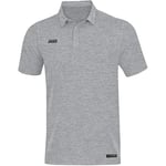 JAKO Men's Polo Shirt, Size 2XL, Light Grey Mix