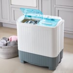 Portable Twin Tub Washing Machine & Spinner Gravity Drain Clothes Garment Washer