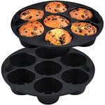 Silicone Muffin Pan for Air Fryer,Oven, Pot 8.4Inch Reusable Silicone Baking  UK