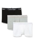 Calvin Klein Men's TRUNK 3PK, WHITE/BLACK/GREY HEATHER, XS