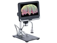 Levenhuk Dtx Rc2, Digitalt Mikroskop, Svart, Grå, Metall, Lcd, 17,8 Cm (7"), Microsd (Transflash)