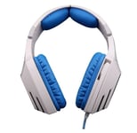 Earphone Sades A60 7.1 Son Surround Pro Gaming Headset Vibrations Usb Led Jeu / Casque Fone Écouteurs Avec Micro Pour Pc Gamer 3 Couleur White + Blue