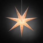 Gnosjö Konstsmide Adventsstjärna Hängande 3 Pappersstjärna hängande vit/röd 78cm inkl sladdställ 2987-250