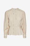Y.A.S - Blus yasUnica LS Shirt - Beige