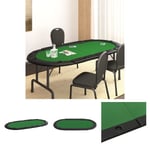 The Living Store Pokerbord för 10 spelare hopfällbart 208x106x3 cm grön -  Poker- & spelbord