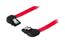 DELTACO SATA kabel vinkel - 0,7 m - Rød