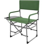 Hopfällbar Campingstol med Sidobord & Mugghållare