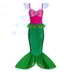 Liten flicka sjöjungfru kostym prinsessa klä upp låtsas lek Halloween cosplay outfit grön Green 100
