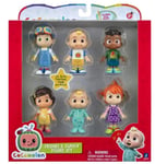 OFFICIAL Cocomelon Figure Set 6 Piece Friends and Family 7cm Tall Colouring Page