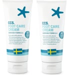CCS Foot Care Cream 175ml For Dry Skin/Cracked Heels, Moistening x 2 