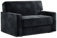 Jay-Be Linea Velvet Cuddle Chair Sofa Bed - Charcoal