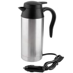 KIMISS 750ML Car Electric Kettle，Stainless Steel 12V Car Heating Cup Coffee Tea Thermos Water Heating Cup Travel Kettle