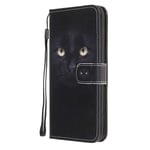 Samsung Galaxy M31S Case, Cute Animal Design Magnetic PU Leather Wallet Phone Cover Flip Folio with Stand Card Slots Soft TPU Bumper Shockproof Protective Cover for Samsung Galaxy M31S, Black Cat