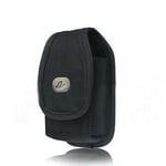 NEM Universal Rugged Heavy Duty Nylon Pouch Case For Small Flip Phones Black
