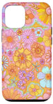 Coque pour iPhone 13 Pro Rainbow Flower Power | Motif floral des années 70 | Fleur hippie 70