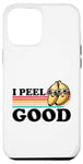 Coque pour iPhone 12 Pro Max Jeu de mots à la banane « I Peel Good » Funny Retro Banana
