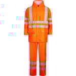 Lyngsøe PU regnset LR552, Klass 2 High-Vis orange, storlek XS