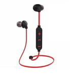 Red Wireless Earphones Bluetooth Headset Handsfree Headphones for Samsung iPhone
