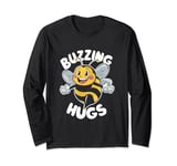 Buzzing Hugs Cute Bee Flying with a Smile Long Sleeve T-Shirt