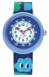 Flik Flak FBNP227 SMILING CLOUDS (31.85mm) White and Blue Watch