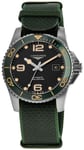 Longines L3.781.4.05.2 Hydroconquest Grøn/Tekstil Ø41 mm