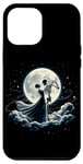 Coque pour iPhone 14 Plus Danse squelette au clair de lune enchanteur romance de minuit