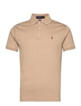 Custom Slim Fit Soft Cotton Polo Shirt Tops Polos Short-sleeved Beige Polo Ralph Lauren