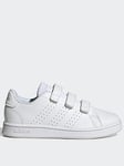adidas Sportswear Kids Unisex Advantage Trainers - White, White, Size 10 Younger