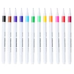 Fineliner Pennor / Tuschpennor 12-pack - Blandade Färger